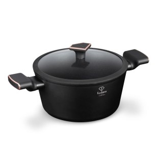 Garnek z pokrywką 24cm Fashion TV FTV-0038 Matte Black- Rose Gold