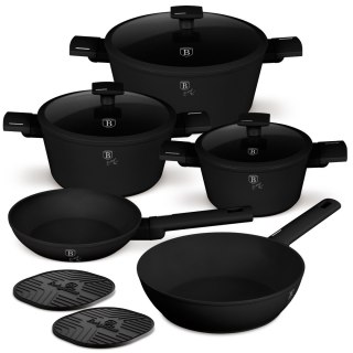 Zestaw 10-el garnki i patelnie tytanowa powłoka BH-8197 Matte Black