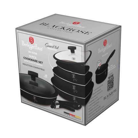 Zestaw garnków 9el. z odpinaną rączką BerlingerHaus  Monaco Collection BH-8258