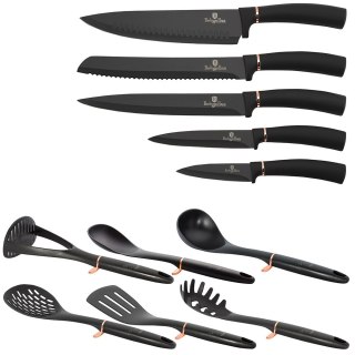 Zestaw noży i przyborów kuchennych BerlingerHaus BH-6254 Black Rose