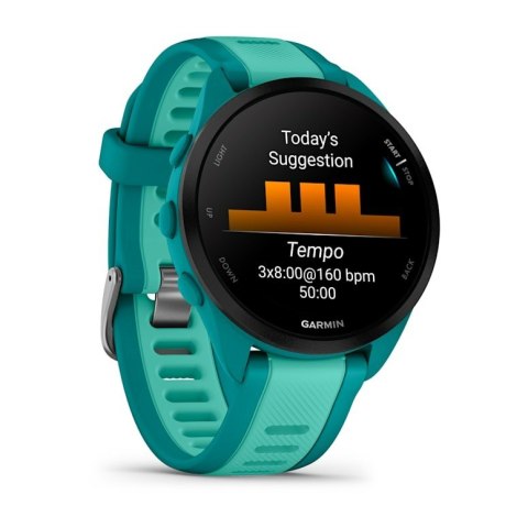 Garmin Zegarek Garmin Forerunner 165 Music, 43mm AMOLED turquoise aqua