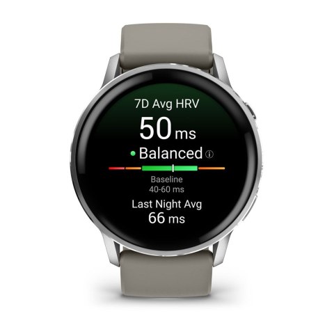 Garmin Zegarek Garmin Venu 4, 45mm AMOLED srebrny