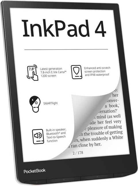 POCKETBOOK Ebook PocketBook InkPad 4 743 7,8" 32GB Wi-Fi Stardust Silver