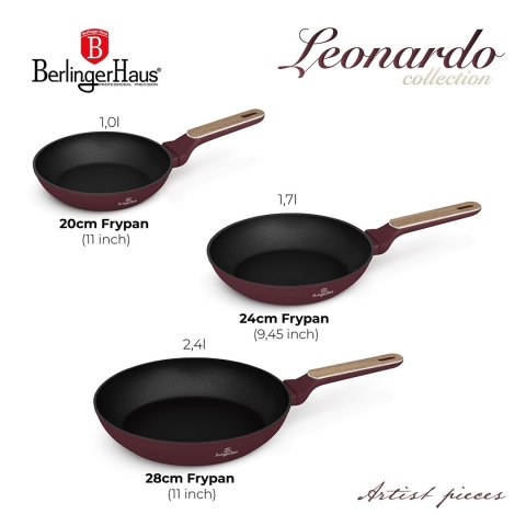 Zestaw 3 Patelni BerlingerHaus BH-8303 Leonardo Nordic Collection