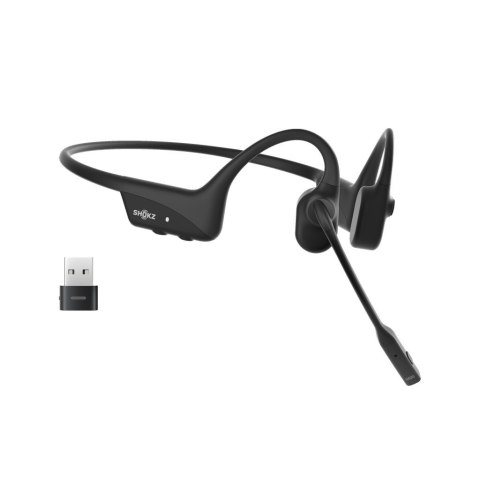 SHOKZ Słuchawki bezprzewodowe kostne Shokz OpenComm2 + adapter USB-C czarne
