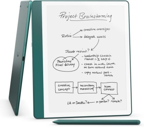 Czytnik Ebook New Kindle Scribe - 2024 release 10.2" glare-free 64GB Wi-Fi (Without Lockscreen Ads) with Premium Pen Jade + łado