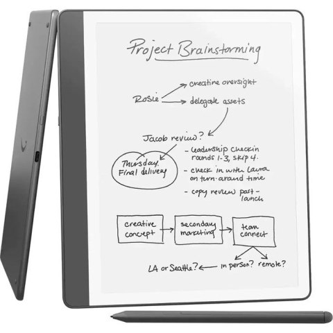 Czytnik Ebook New Kindle Scribe - 2024 release 10.2" glare-free 64GB Wi-Fi (Without Lockscreen Ads) with Premium Pen Tungsten +