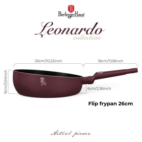 Patelnia Wok Flip 26 cm BerlingerHaus BH-8029  | Leonardo Collection