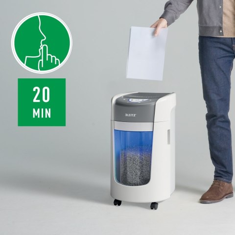 Niszczarka Leitz IQ OptiMax Home Office 225, 15l, P5, 6 kartek, Automatyczny Start/Stop, Funkcja cofania, Obrotowy pojemnik - 33