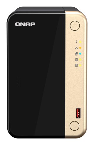 Qnap TS-264-8G, Tower, 2 x 2.5"/3.5" SATA, Intel Celeron N5105/N5095 4C/4T, 8 GB DDR4 onboard not expandable, 2 x 2.5GbE, option